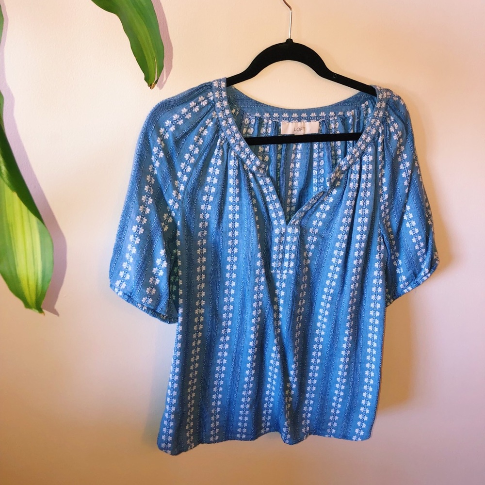 Mediterranean Blue Blouse